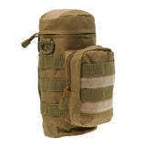 Maxbell Maxbell Tactical Military Hiking Molle Zippered Water Bottle Kettle Bag Pouch Coyote Tan