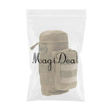 Maxbell Maxbell Tactical Military Hiking Molle Zippered Water Bottle Kettle Bag Pouch Coyote Tan