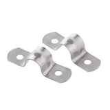 Maxbell 4Pcs Pipe Tube Conduit Stainless Steel Hanger U Strap Clamps Clip 8mm 10mm
