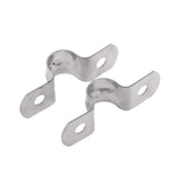 Maxbell 4Pcs Pipe Tube Conduit Stainless Steel Hanger U Strap Clamps Clip 8mm 10mm