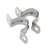 Maxbell Maxbell 2 Pieces Pipe Tube Conduit Stainless Steel Hanger U Strap Clamps Clip 16mm