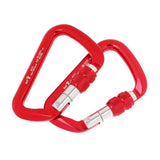 Maxbell Aluminum D-Ring Carabiner Rock Climbing Screw Locking Karabiners 30KN Red - Aladdin Shoppers