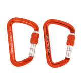 Maxbell Maxbell Aluminum D-Ring Carabiner Rock Climbing Screw Locking Karabiners 30KN Orange
