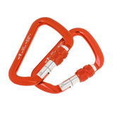 Maxbell Maxbell Aluminum D-Ring Carabiner Rock Climbing Screw Locking Karabiners 30KN Orange