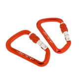 Maxbell Maxbell Aluminum D-Ring Carabiner Rock Climbing Screw Locking Karabiners 30KN Orange