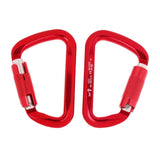 Maxbell 1 Pair 30KN D-Ring Twist Auto Locking Rock Climbing Carabiner Rescue Red - Aladdin Shoppers