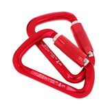 Maxbell 1 Pair 30KN D-Ring Twist Auto Locking Rock Climbing Carabiner Rescue Red - Aladdin Shoppers