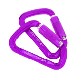 Maxbell 1 Pair 30KN D-Ring Twist Auto Locking Rock Climbing Carabiner Rescue Purple - Aladdin Shoppers