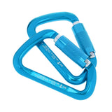 Maxbell Maxbell 1 Pair 30KN D-Ring Twist Auto Locking Rock Climbing Carabiner Rescue Blue