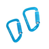 Maxbell Maxbell 1 Pair 30KN D-Ring Twist Auto Locking Rock Climbing Carabiner Rescue Blue