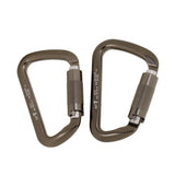 Maxbell Maxbell 1 Pair 30KN D-Ring Twist Auto Locking Rock Climbing Carabiner Rescue Grey