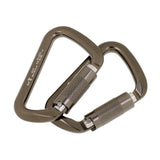 Maxbell Maxbell 1 Pair 30KN D-Ring Twist Auto Locking Rock Climbing Carabiner Rescue Grey