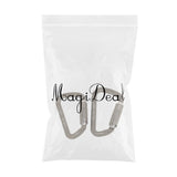 Maxbell Maxbell 1 Pair 30KN D-Ring Twist Auto Locking Rock Climbing Carabiner Rescue Grey