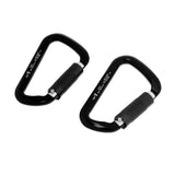 Maxbell 1 Pair 30KN D-Ring Twist Auto Locking Rock Climbing Carabiner Rescue Black - Aladdin Shoppers