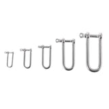 Maxbell Maxbell Marine Boat Stainless Steel Eye Screw Pin Chain Long D Shackle Rigging 1/4