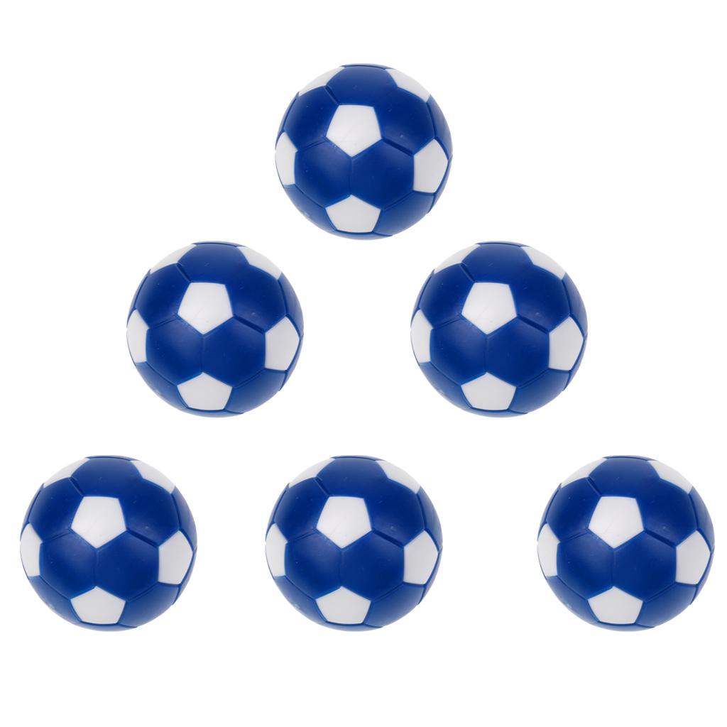 Maxbell Maxbell 6 Pack 36mm Table Soccer Foosballs Replacement Mini Soccer Balls for Tabletop Game, Blue + White