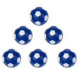 Maxbell Maxbell 6 Pack 36mm Table Soccer Foosballs Replacement Mini Soccer Balls for Tabletop Game, Blue + White
