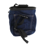 Maxbell Maxbell Blue Denim Chalk Bag with Pocket Quick-Clip Belt for Rock Climbing/ Weight Lifting/ Bouldering/ Gymnastics - Tight Fitting Drawstring for No Leakage