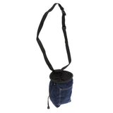 Maxbell Maxbell Blue Denim Chalk Bag with Pocket Quick-Clip Belt for Rock Climbing/ Weight Lifting/ Bouldering/ Gymnastics - Tight Fitting Drawstring for No Leakage