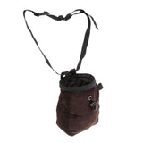Maxbell Maxbell Durable Chalk Bag with Quick-Clip Belt for Rock Climbing/ Weight Lifting/ Bouldering/ Gymnastics - Tight Fitting Drawstring for No Leakage - Coffee
