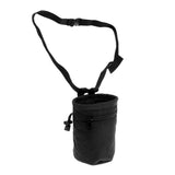 Maxbell Maxbell 4.1" x 5.8" Cylindrical Oxford Cloth Rock Climbing Chalk Bag with Zipper Pocket & Drawstring + Adjustable Waist Belt - Black
