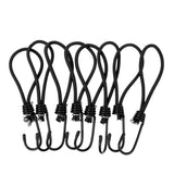 Maxbell Maxbell 8 Pieces Bungee Hook Tie - Tarpaulin Bungee Stretch Cord Straps Black