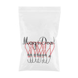 Maxbell Maxbell 8 Pieces Bungee Hook Tie - Tarpaulin Bungee Stretch Cord Straps w/ Hook Red