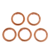 Maxbell 5 Pieces 28mm Alloy Round Carabiners Camping Spring Clip Keychain Rose Gold - Aladdin Shoppers