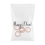 Maxbell 5 Pieces 28mm Alloy Round Carabiners Camping Spring Clip Keychain Rose Gold - Aladdin Shoppers