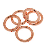 Maxbell 5 Pieces 28mm Alloy Round Carabiners Camping Spring Clip Keychain Rose Gold - Aladdin Shoppers