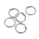 Maxbell 5 Pieces 28mm Alloy Round Carabiners Camping Spring Clip Keychain Silver - Aladdin Shoppers