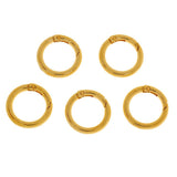 Maxbell 5 Pieces 28mm Alloy Round Carabiners Camping Spring Clip Keychain Gold - Aladdin Shoppers