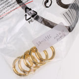 Maxbell 5 Pieces 28mm Alloy Round Carabiners Camping Spring Clip Keychain Gold - Aladdin Shoppers