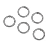 Maxbell 5 Pieces 28mm Alloy Round Carabiners Camping Spring Clip Keychain Black - Aladdin Shoppers