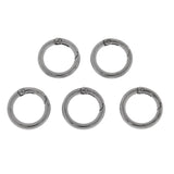 Maxbell 5 Pieces 28mm Alloy Round Carabiners Camping Spring Clip Keychain Black - Aladdin Shoppers