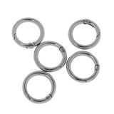 Maxbell 5 Pieces 28mm Alloy Round Carabiners Camping Spring Clip Keychain Black - Aladdin Shoppers