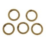 Maxbell 5 Pieces 28mm Alloy Round Carabiners Camping Spring Clip Keychain Bronze - Aladdin Shoppers