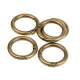 Maxbell 5 Pieces 28mm Alloy Round Carabiners Camping Spring Clip Keychain Bronze - Aladdin Shoppers