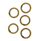 Maxbell 5 Pieces 28mm Alloy Round Carabiners Camping Spring Clip Keychain Bronze - Aladdin Shoppers