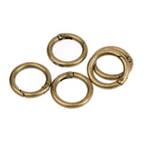 Maxbell 5 Pieces 28mm Alloy Round Carabiners Camping Spring Clip Keychain Bronze - Aladdin Shoppers