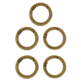 Maxbell 5 Pieces 28mm Alloy Round Carabiners Camping Spring Clip Keychain Bronze - Aladdin Shoppers