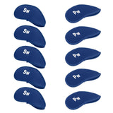 Maxbell 10 Pieces/Set Golf Club Protective Iron Head Cover Wedge Sock Headcover Blue - Aladdin Shoppers