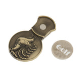 Maxbell Maxbell Copper Golf Ball Markers Magnetic with Hat Clip Set Zodiac Chicken Style Golfer Gift Accessory