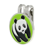 Maxbell Metal Magnetic Golf Ball Markers Accessory with Hat Clip Set Panda Pattern Golfer Gift