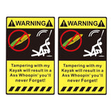 Maxbell Maxbell 2 Pieces Self Adhesive Warning Decals Stickers for Sit on Top Kayak Boat DIY