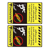 Maxbell 2 Pieces Self Adhesive Warning Decals Stickers for Sit on Top Kayak Boat DIY - Aladdin Shoppers