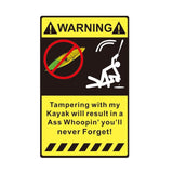 Maxbell 2 Pieces Self Adhesive Warning Decals Stickers for Sit on Top Kayak Boat DIY - Aladdin Shoppers