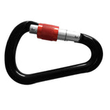 Maxbell 25KN Carabiner D-Ring Climbing Screw Lock Snap Hook Rappel Screwgate Black - Aladdin Shoppers