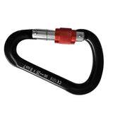 Maxbell 25KN Carabiner D-Ring Climbing Screw Lock Snap Hook Rappel Screwgate Black - Aladdin Shoppers