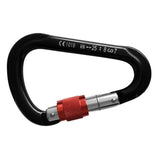 Maxbell 25KN Carabiner D-Ring Climbing Screw Lock Snap Hook Rappel Screwgate Black - Aladdin Shoppers